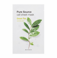 Тканинна маска з екстрактом Зеленого чаю MISSHA Pure Source Cell Sheet Mask (Green Tea)