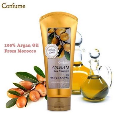 Поживна маска для волосся з аргановою олією Welcos Confume Argan Gold Treatment
