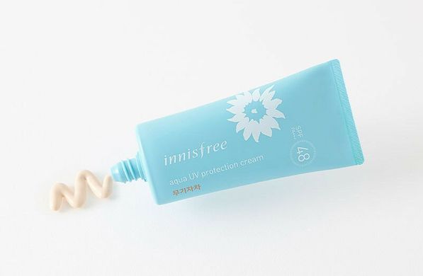 Сонцезахисний крем з легким тонуючим ефектом Innisfree Aqua UV Protection Cream Mineral Filter SPF48 PA +++