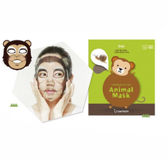 Тканевая маска с муцином улитки Berrisom Animal Mask Series Monkey