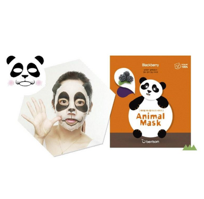 Тканинна маска з екстрактом ожини Berrisom Animal Mask Series Panda