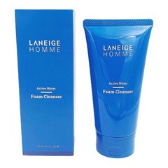 Очищающая пенка с увлажняющим эффектом для мужчин Laneige Homme active water foam cleanser 150ml