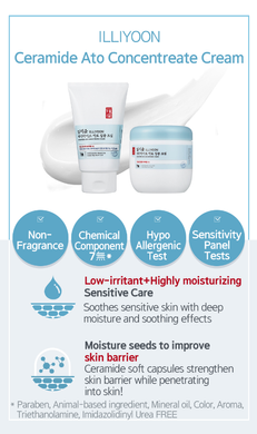 Защитный АТО-крем для сухой и атопичной кожи с церамидами ILLIYOON Ceramide Ato Concentrate Cream