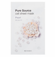 Тканинна маска з екстрактом Перлин MISSHA Pure Source Cell Sheet Mask (Pearl)